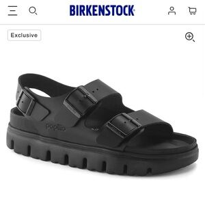 Birkenstock Papillio Milano Chunky Black Platform Sandals
